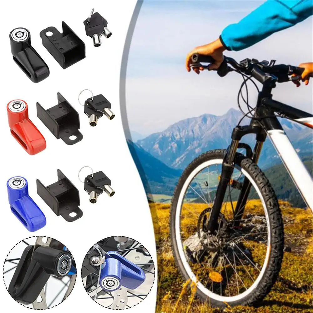 Disc Lock Bike Anti Theft Motorcycle Lock Blue Black Red Custom Logo and Packaging Fits for Universal Motorcycle Cycle Bike