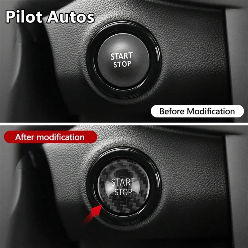 For Renault Megane Car Engine Start Stop Button Cover Genuine Carbon Fiber Sticker 2010 2011 2012 2013 2014 2015 2016 2017 2018