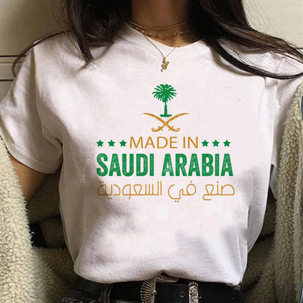 Kingdom of Saudi Arabia t shirt women funny comic graphic tshirt female streetwear manga harajuku clothing