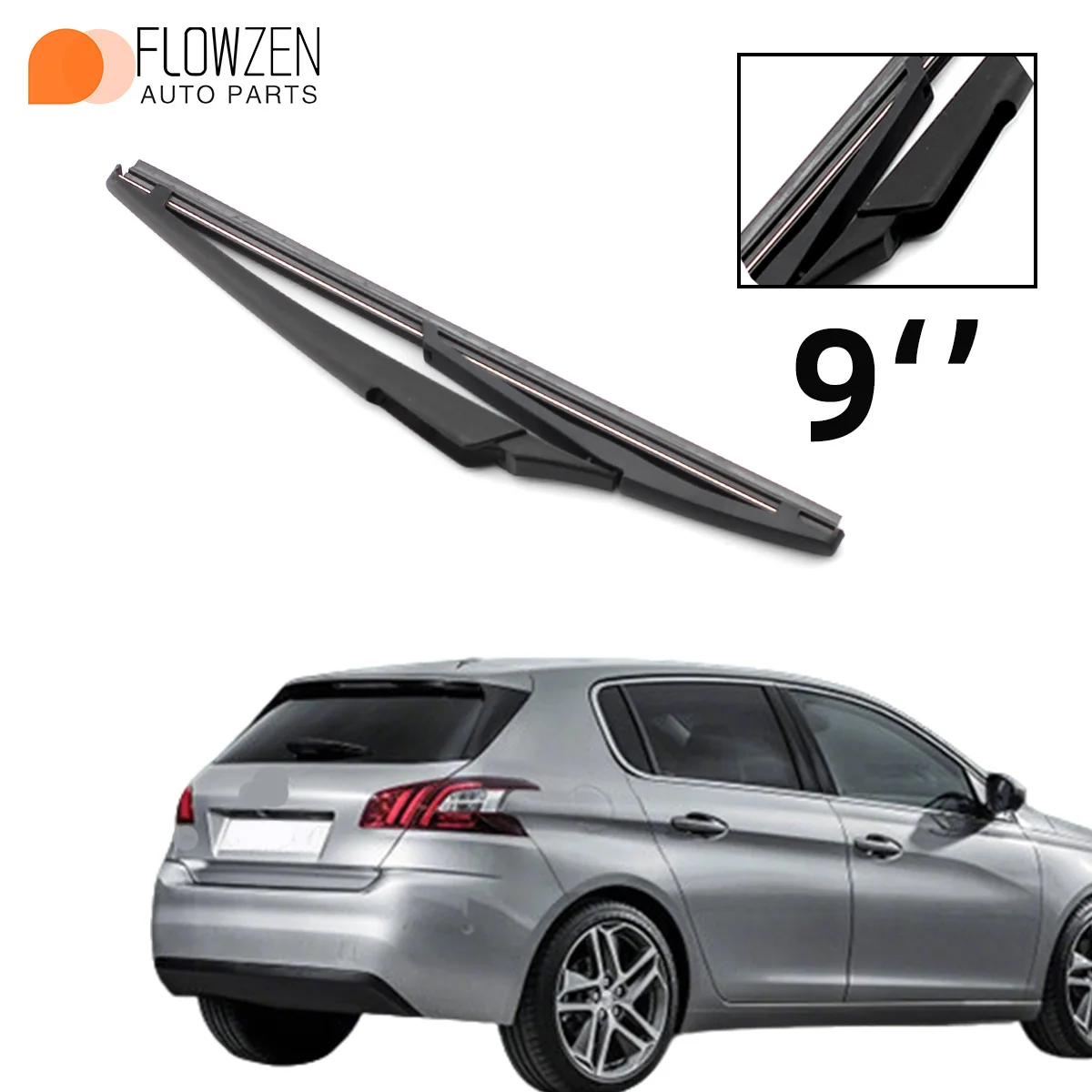 

1 шт., 9 "омыватель заднего лобового стекла, подходит для Peugeot 308 T9 Hatchback 2014-2020, щетка стеклоочистителя, автомобильные аксессуары