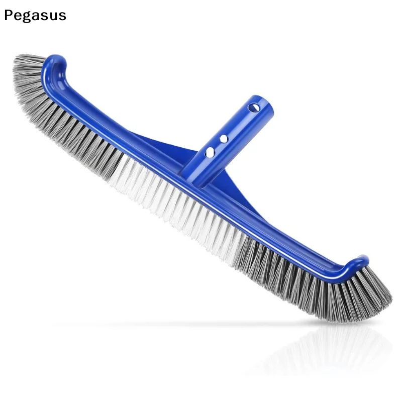 [S]Heavy Duty Swimming Pool Brush Head With Stiff Durable Bristles Curved Design For Cleaning Pool Walls Floors Tiles Steps