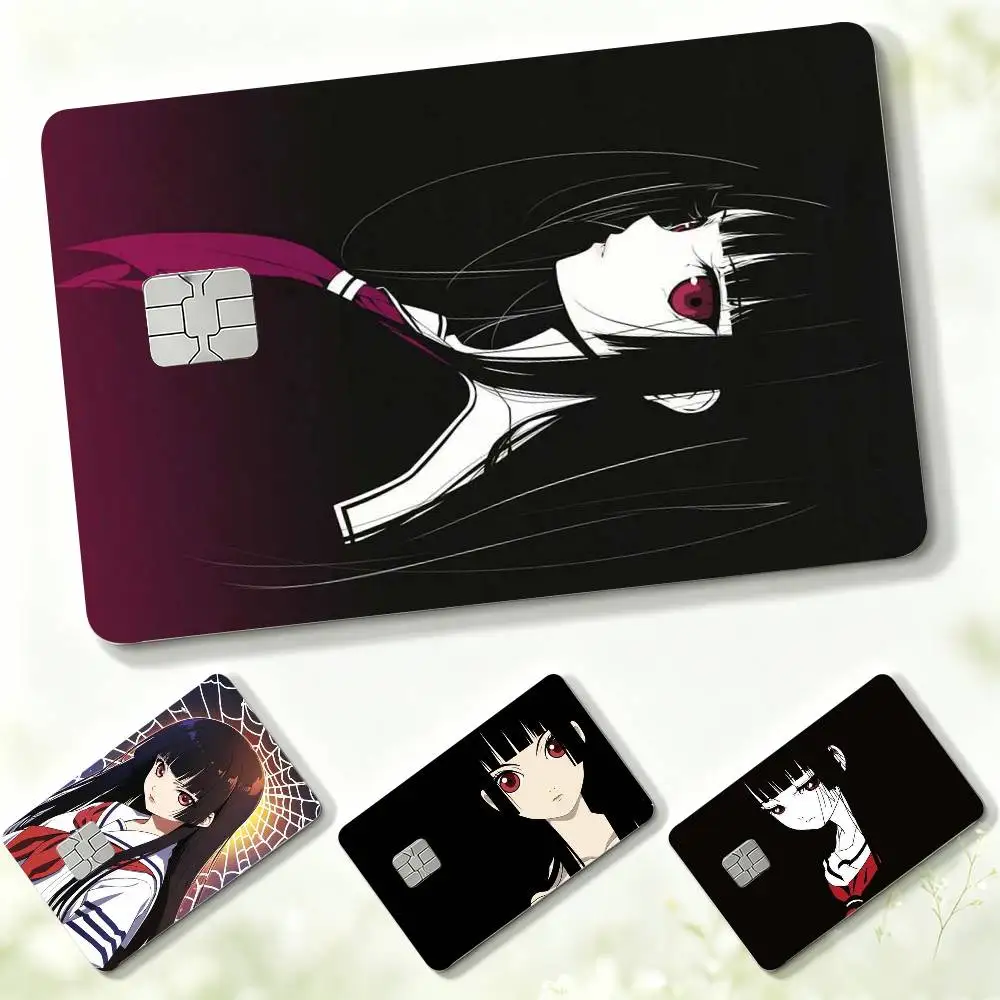 Dark Anime H-Hell Girl E-Enma A-Ai  Credit Card HD Stickers Game Card Decal Small Chip Waterproof Sticker Gift