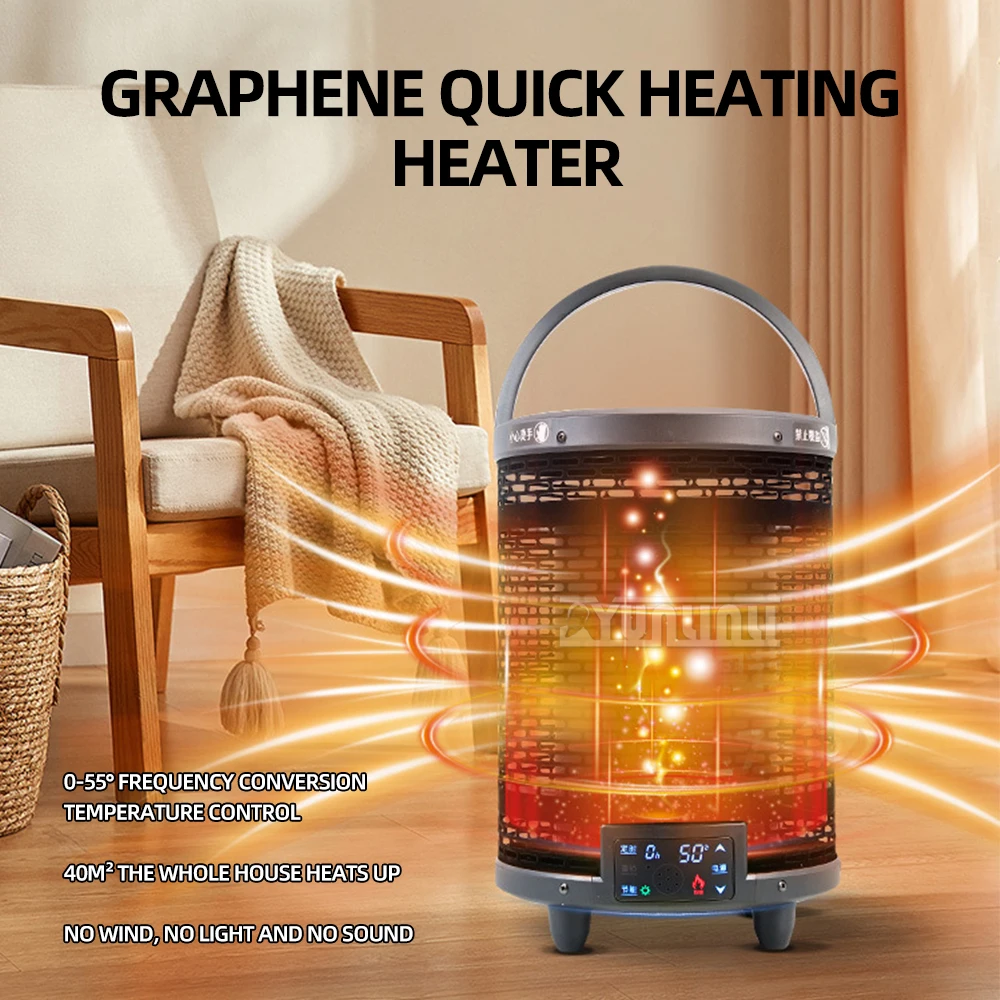 

2200W Portable Household Heating Furnace Multifunction Space Heaters for Bedroom Indoor Heating Stove