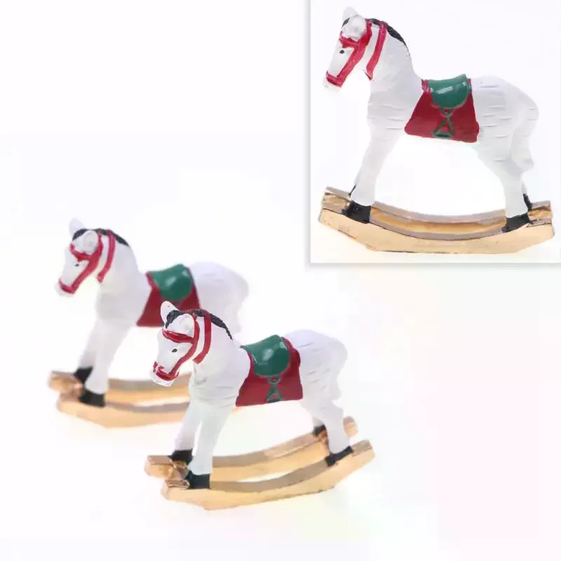 1 peça 1/12 casa de bonecas em miniatura troianos modelo brinquedo casa de boneca mini decoração de natal acessórios diy quarto cena prop