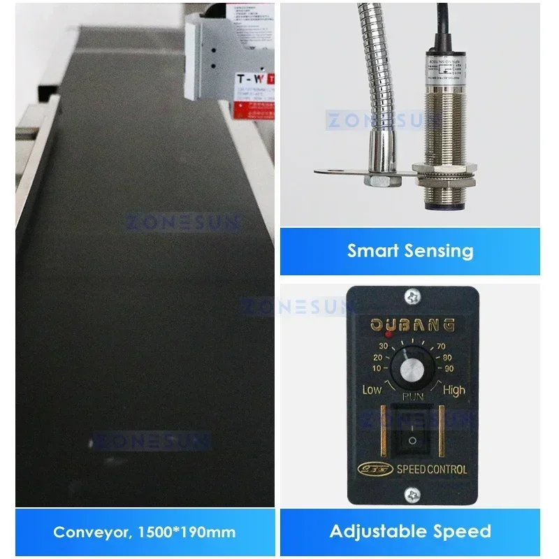 ZONESUN ZS-DC127 آلة ترميز تاريخ الطابعة المضمنة 12.7 مم رمز الاستجابة السريعة الباركود دفعة تاريخ إنتاج الرقم التسلسلي #5