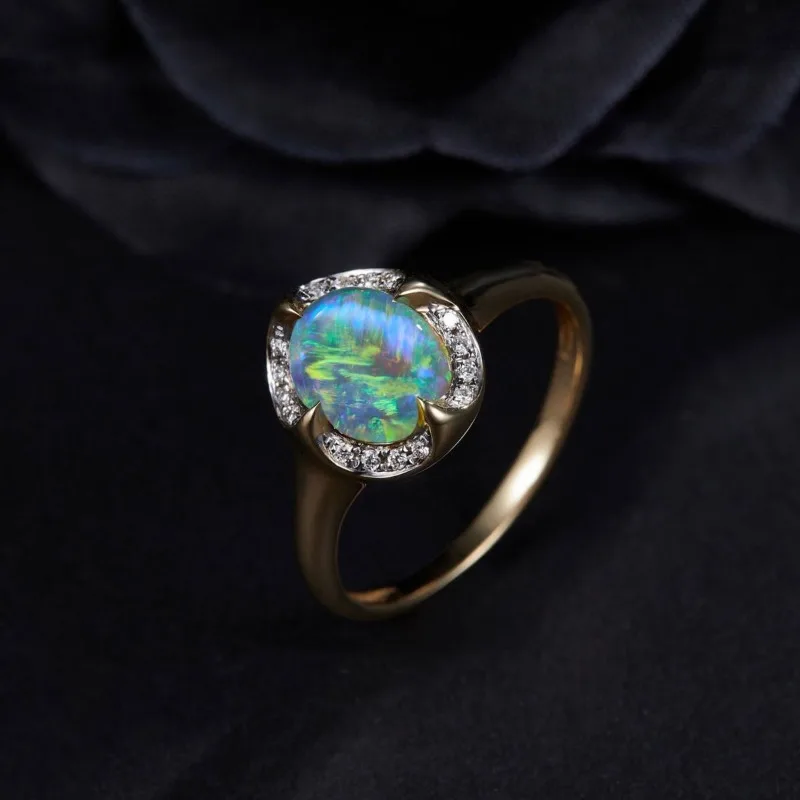 Creative New In Color Opal Oval rings for women Exquisite Light Luxury Engagement Ring Suitable for Daily Jewelry Gifts