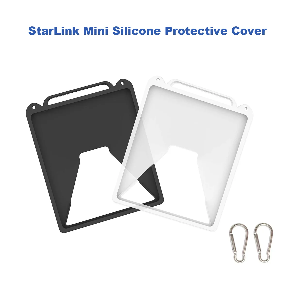 For StarLink Mini Silicone Protective Cover Scratch-Resistant Space-X Mini Full Coverage Waterproof With Carabiner