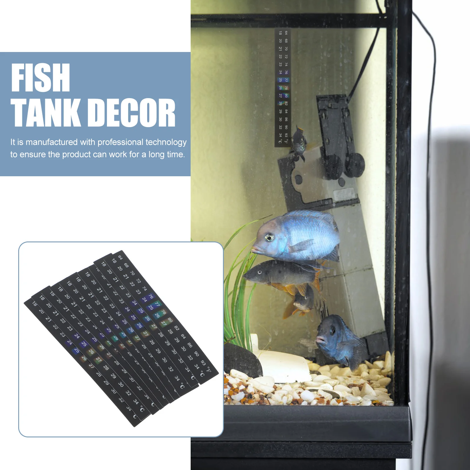 

10Pcs Brewing Thermometer Strip Stick on Temperature Sticker 18- for Aquarium Fish Tank Wine Jar Fermentation