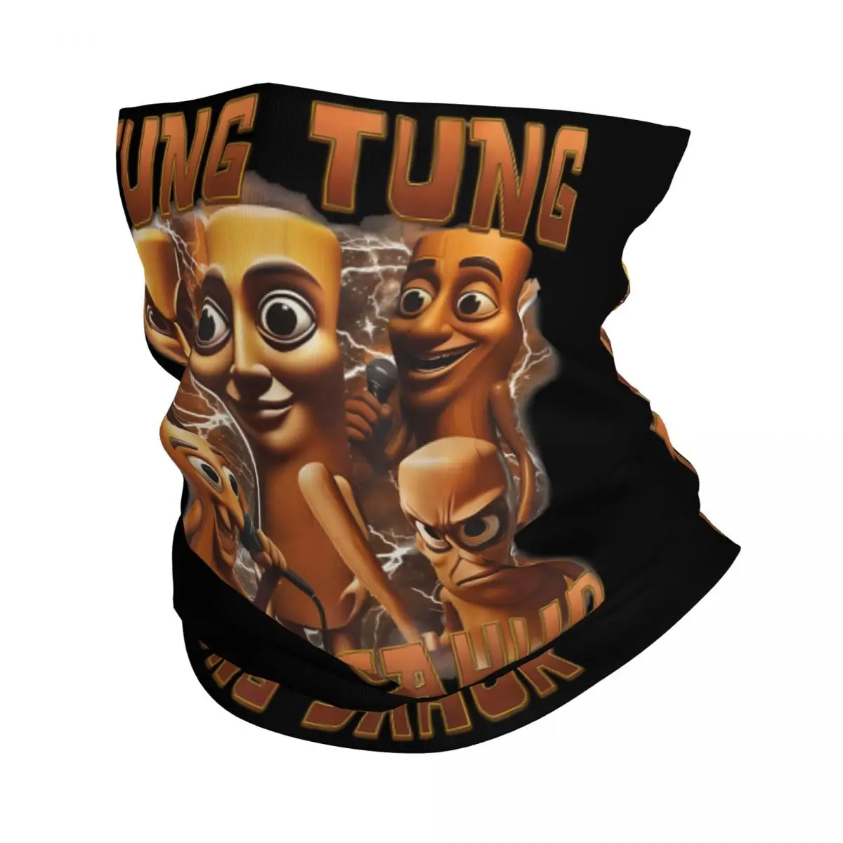 

Tung Tung Tung Sahur Итальянский Brainrot Meme Бандана Шеи Гетры для пеших прогулок Бег Мужчины Женщины Шарф Повязка на голову Теплый