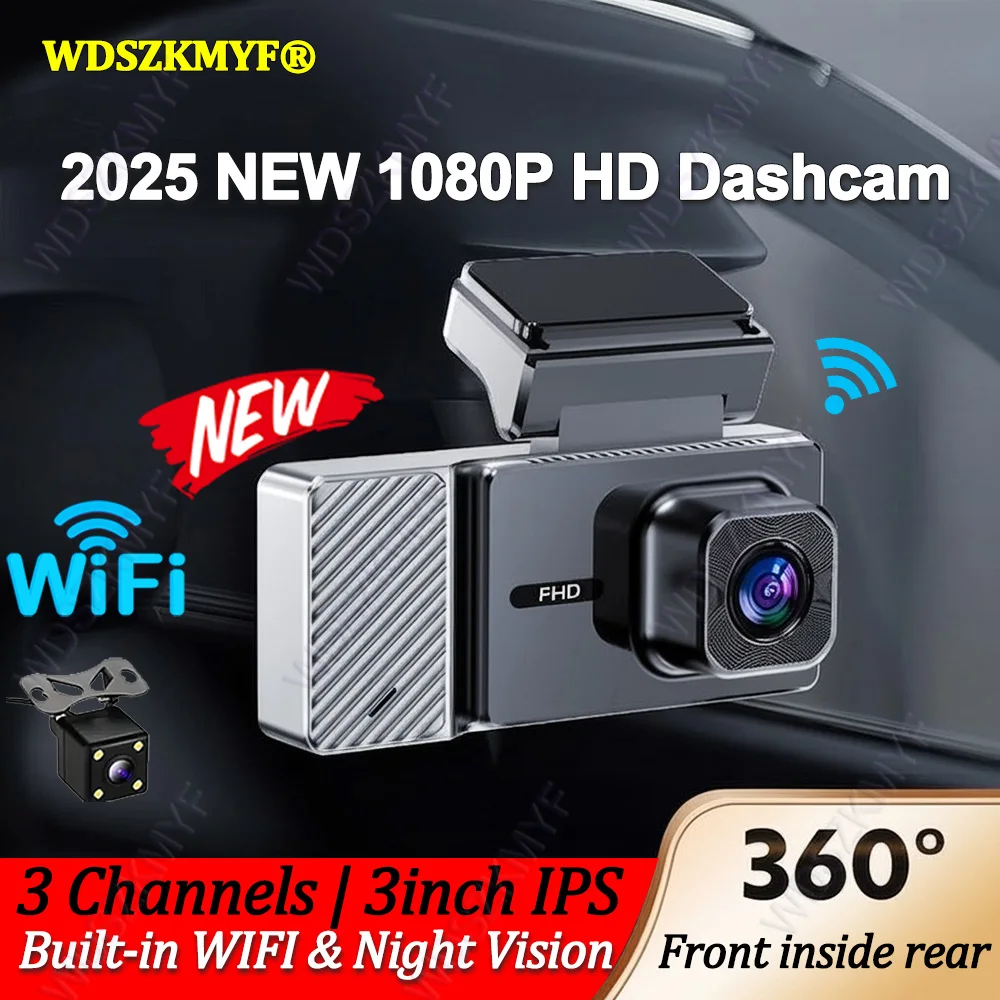 NEW 2/3Channel Dash Cam for Car 1080P WIFI Video Recorder Dashcam Car DVR Front Rear View Camera car recording Black Box