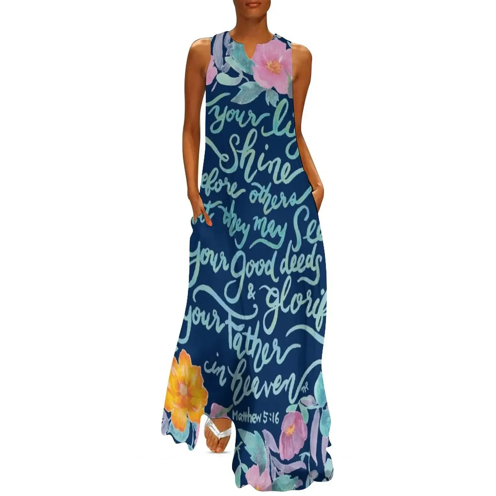 

Let Your Light Shine- Matthew 5:16 Long Dress women clothes purple dress Dress