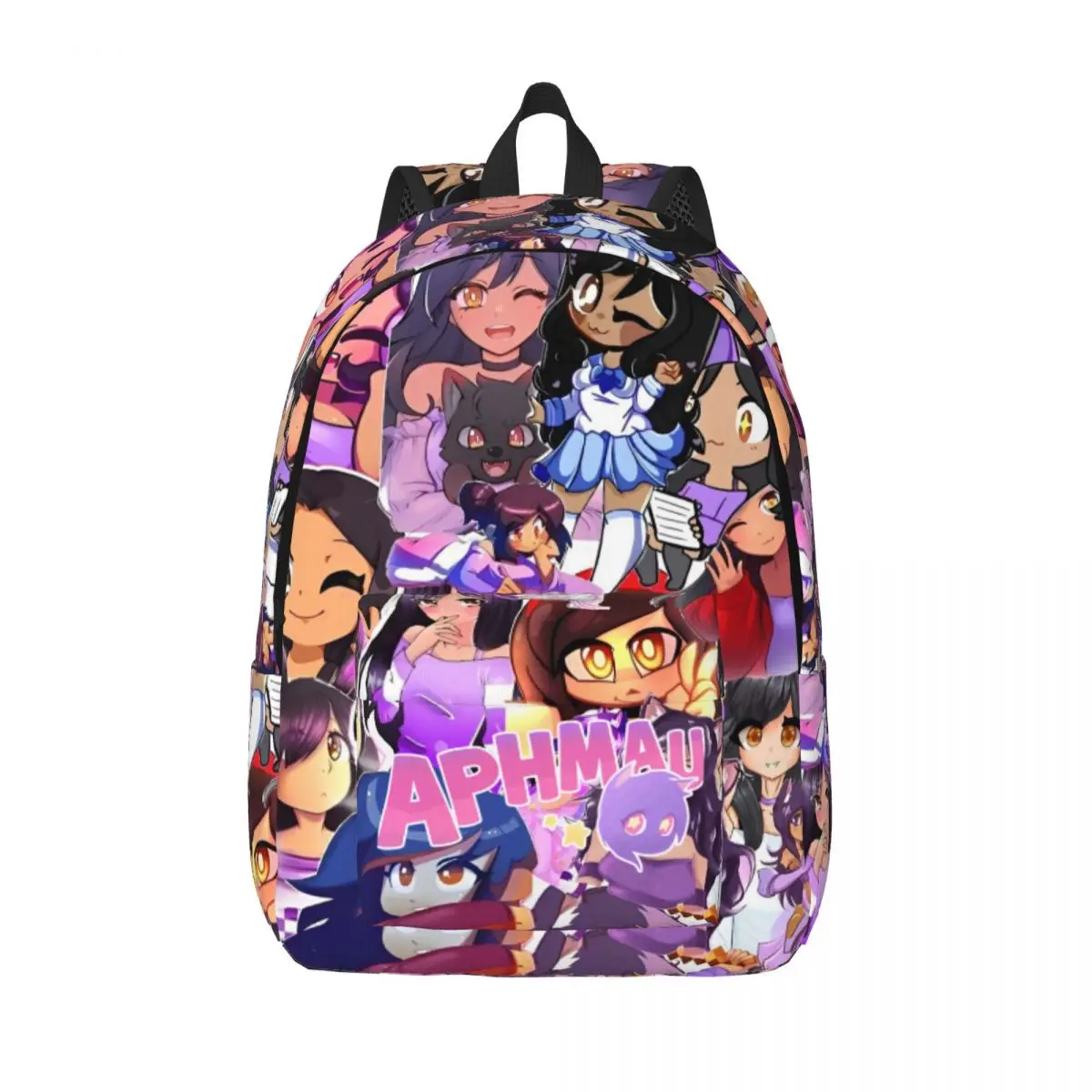 

Aphmau Cartoon Backpack Elementary High College School Student Anime Bookbag Teens Daypack Lightweight