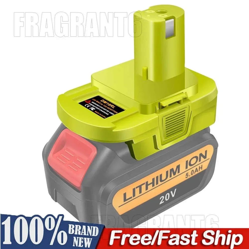 Dewalt Bateria Conversor Adaptador 20v Max Milwaukee 18v Converter Bateria Llithium para Ryobi Broca de Ferramentas Elétricas Dm18rl