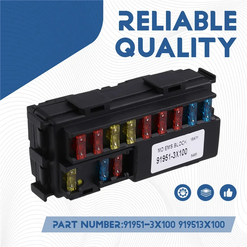 ABUI-Relay Module Engine Small Fuse Box 91951-3X100 919513X100 For Hyundai Kia Elantra 2014-2016