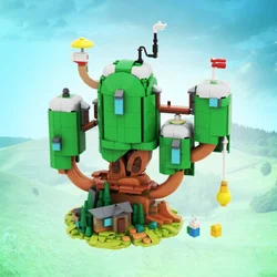 MOC Anime Movie Adventureeds Finn And Jakes Treehouse Model Building Blocks Action Figure BMO Bricks Toy For Kids Birthday Gift