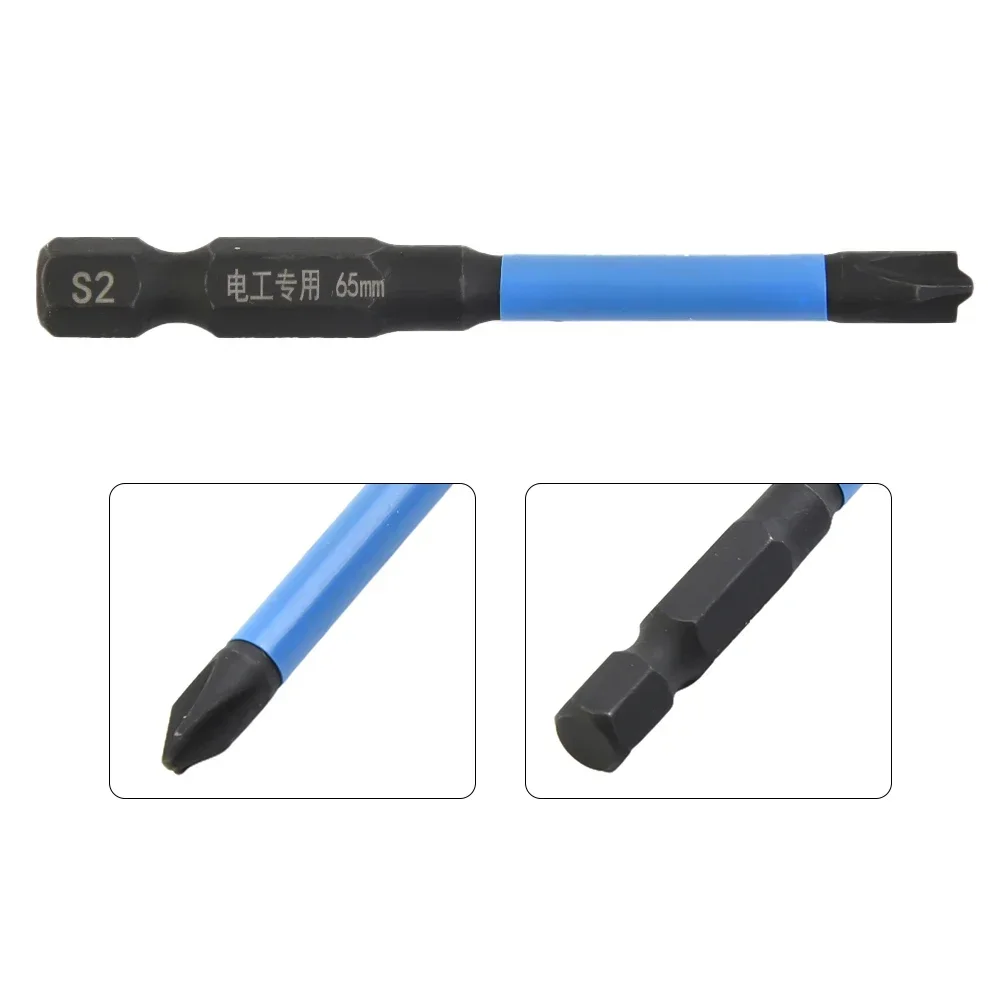 ~Magnetic 1Slotted 1Cross Screwdriver Bit Alloy Steel Screwdriver Bit For Electrician PH1 PH2 FPH3 65-150mm Hand Tool