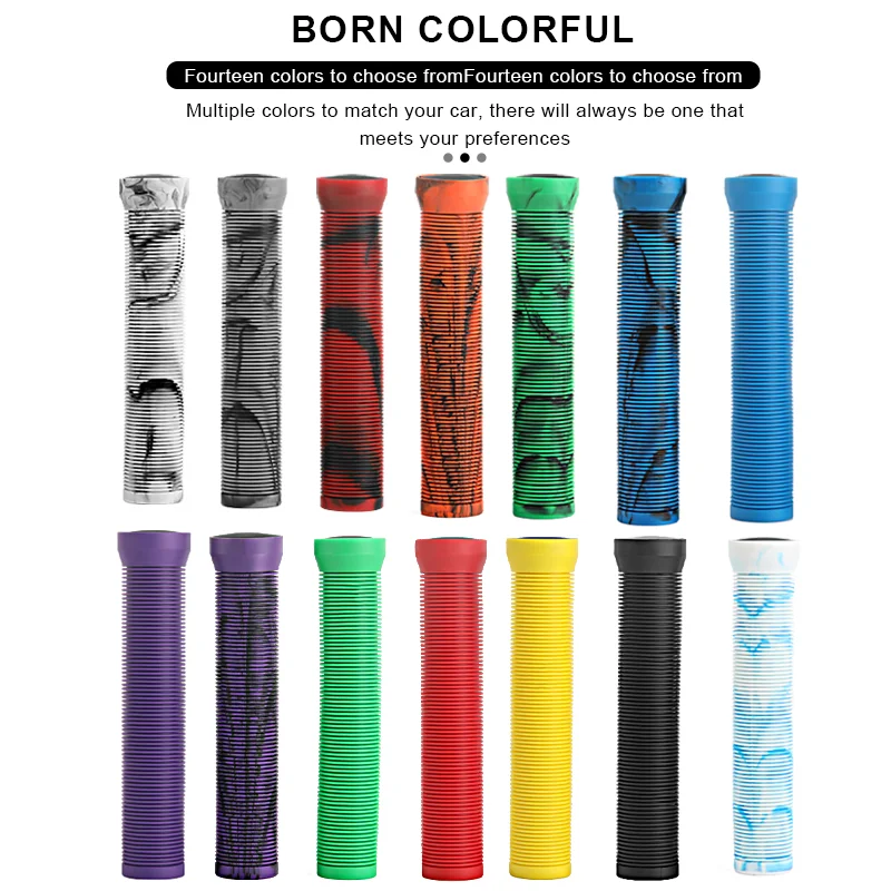 Mtb Grip Lock On - Manoplas de Bicicleta RIDERACE Antiderrapantes 165mm,