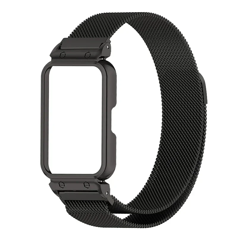 Metal Strap Case Protector for Samsung Galaxy Fit 3 Magnetic Loop Bracelet for Samsung Galaxy Fit 3 Watchband Protective Cover