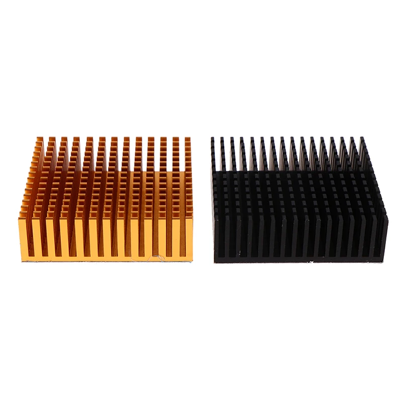 Panel Heatsink Aluminium Pendingin CPU Power IC Chip Radiator 50*50*15MM Heatsink Slotting untuk Chip Elektronik