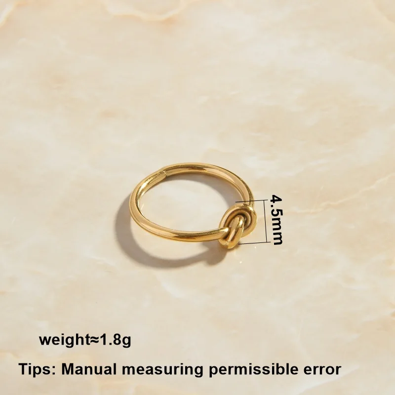 SOMMAR couple gift steel stainless color size 6 7 8 Female Friend finger Ring Creative Line Knot men ring charm