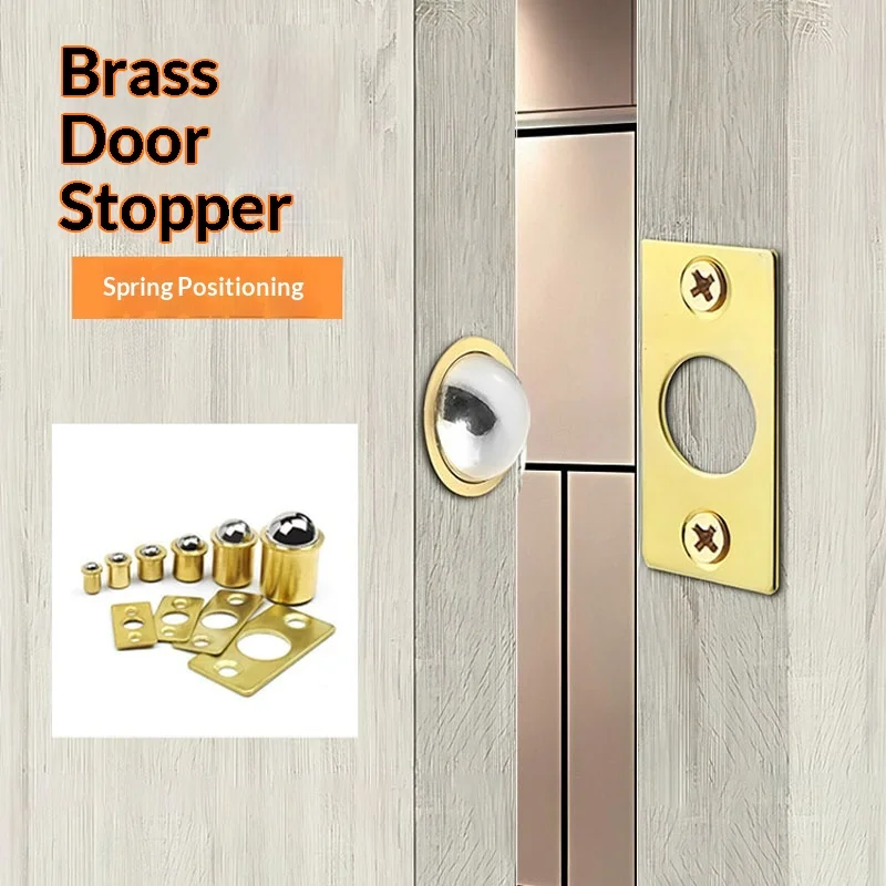 Pure Copper Cabinet Door KTV Round Bead Suction Device Wardrobe Cabinet Door Suction Buckle Strong Magnetic Suction Bead Buckle
