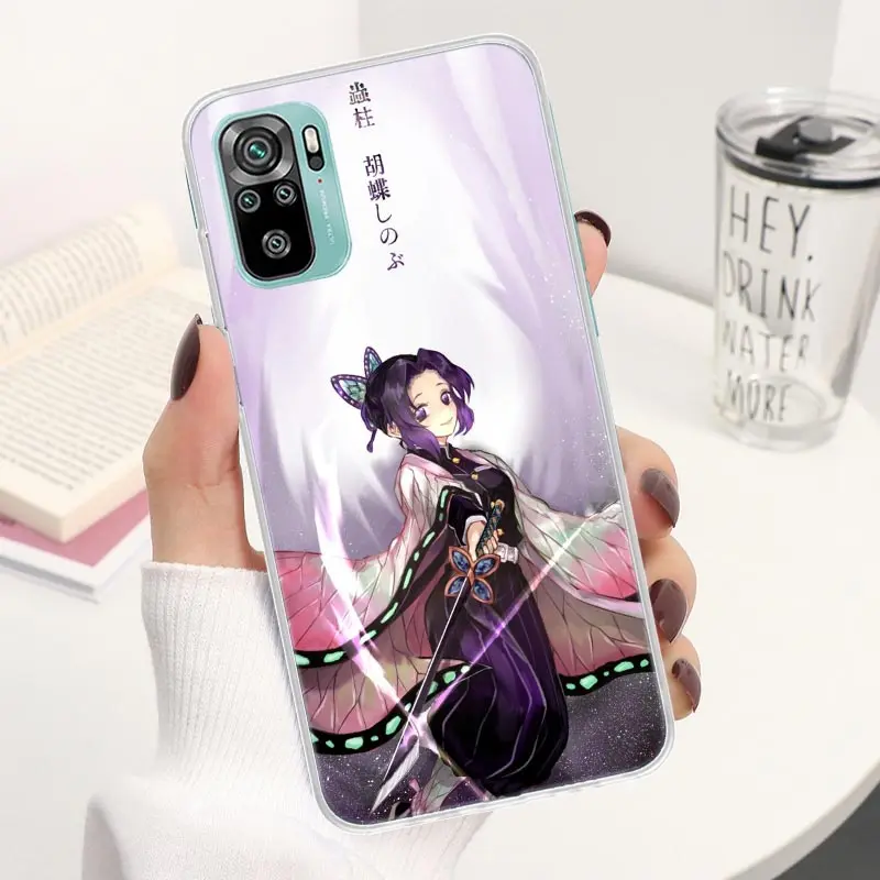 Demon Slayer Shinobu Kocho Phone Case For Xiaomi Redmi 12 12C 10 9 9A 9C 9T 10C 10A 8A 8 7A 7 6A 6 Pro S2 K20 K30 K40 Soft Cover