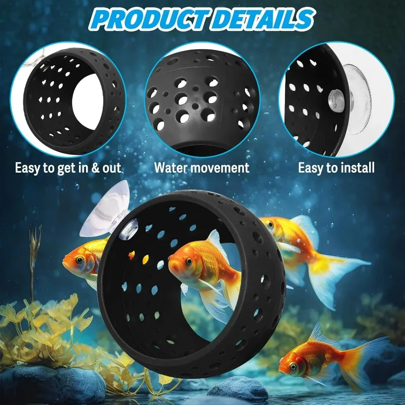 Betta Bulb Hide Tunnel Aquarium Fish Hideout with Suction Cup - Shrimp Cave Aquarium Decor for Small Fish Guppy Hiding&Resting view 4