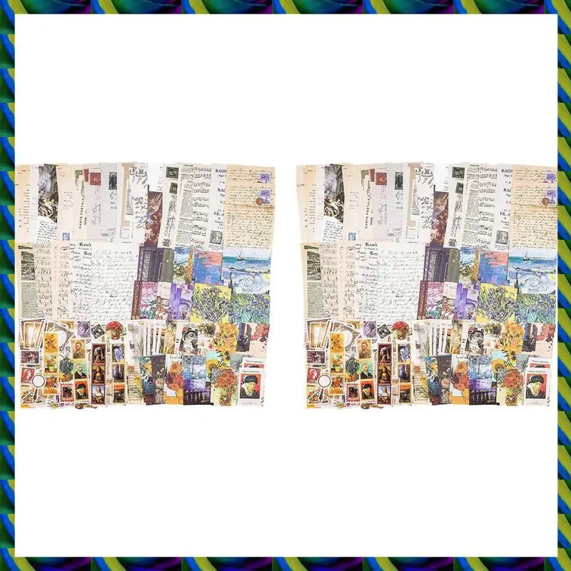 Daily Vintage Scrapbook Supplies Pack (400 ชิ้น) สําหรับ Art Journaling ขยะสมุดบันทึก DIY สติกเกอร์กระดาษ (C)