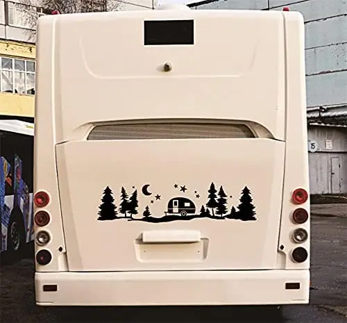 

Black & Gray Stickers Vinyl Graphics Decals Kit For Camper RV Trailer Both Side