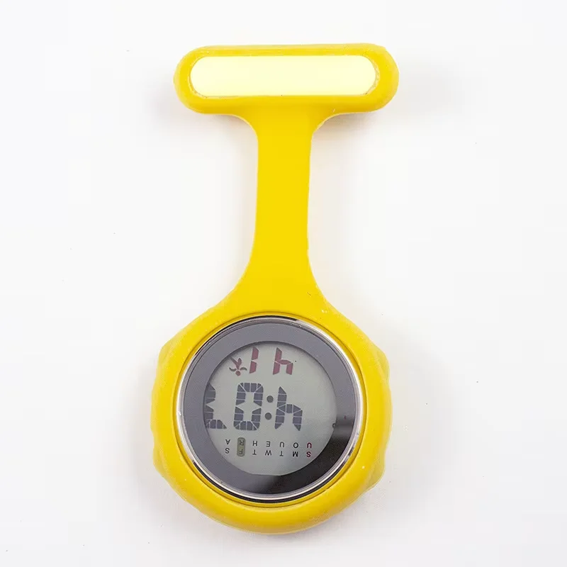 

Round glass mirror fashion casual silicone electronic luminous calendar jelly pocket watch