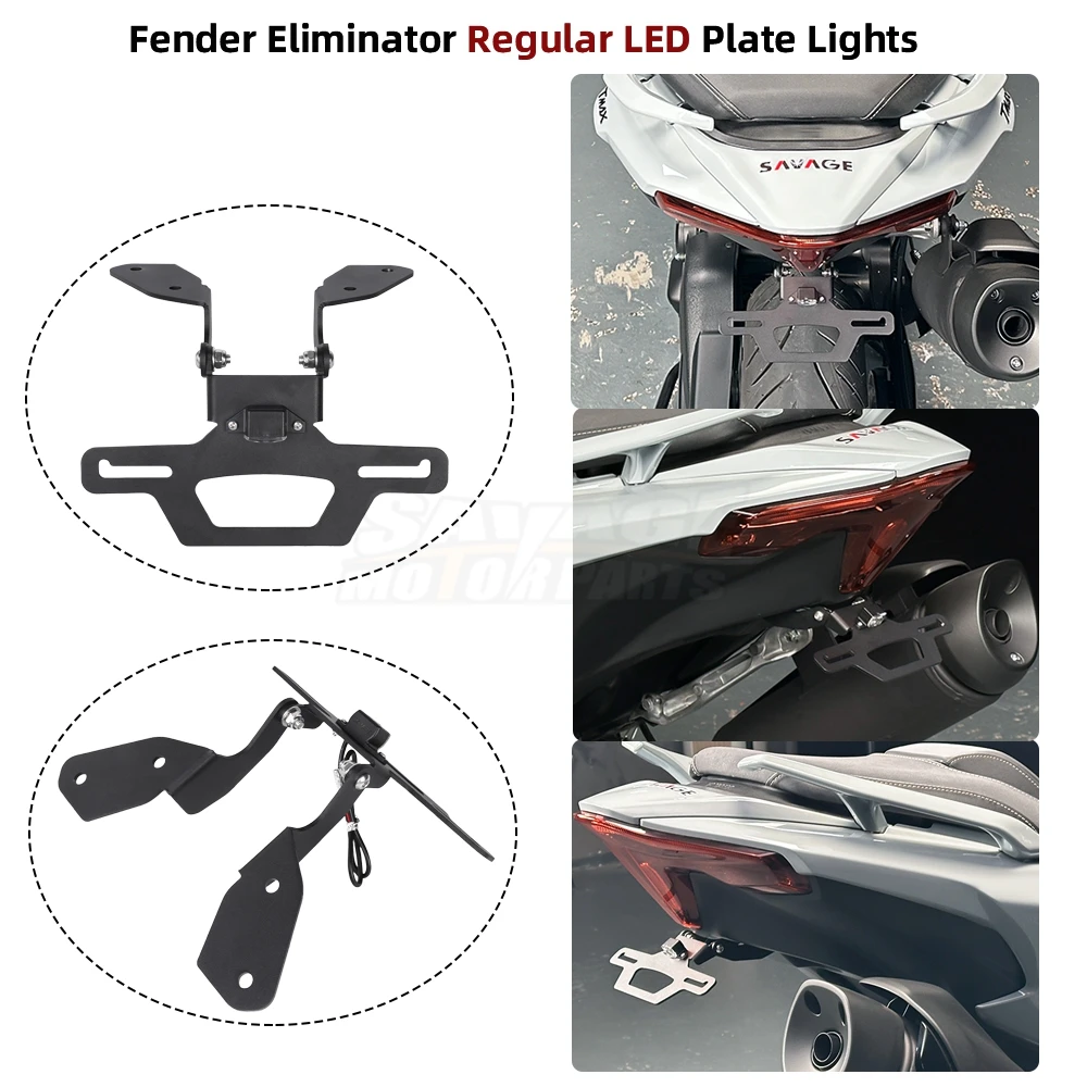 

2026 T-MAX 560 License Plate Holder For Yamaha XP560 T-MAX 560 /Tech Max 560/ Tech Max LED Light Tail Tidy Fender Eliminator