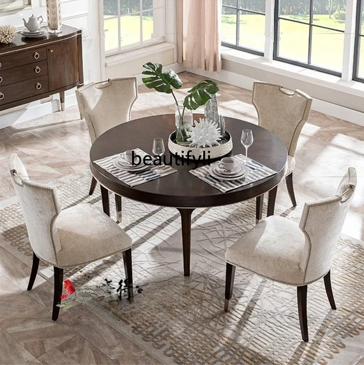

American fabric leisure negotiation chair Nordic solid wood dining chair fashion light luxury hotel clubA4567