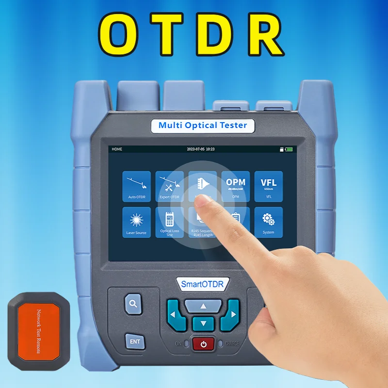 Optical Time Domain Reflectometer VFL/OPM/OLS/Event Map/Rj45 Cable Test Touch Screen Multifunctional OTDR Fiber Optic Tester