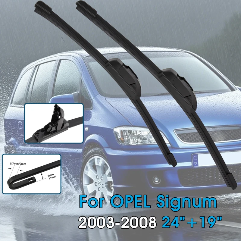 

Щетки стеклоочистителя автомобиля 24 "+ 19" для OPEL Signum 2003-2008, лобовое стекло, щетки переднего окна, автомобильные аксессуары