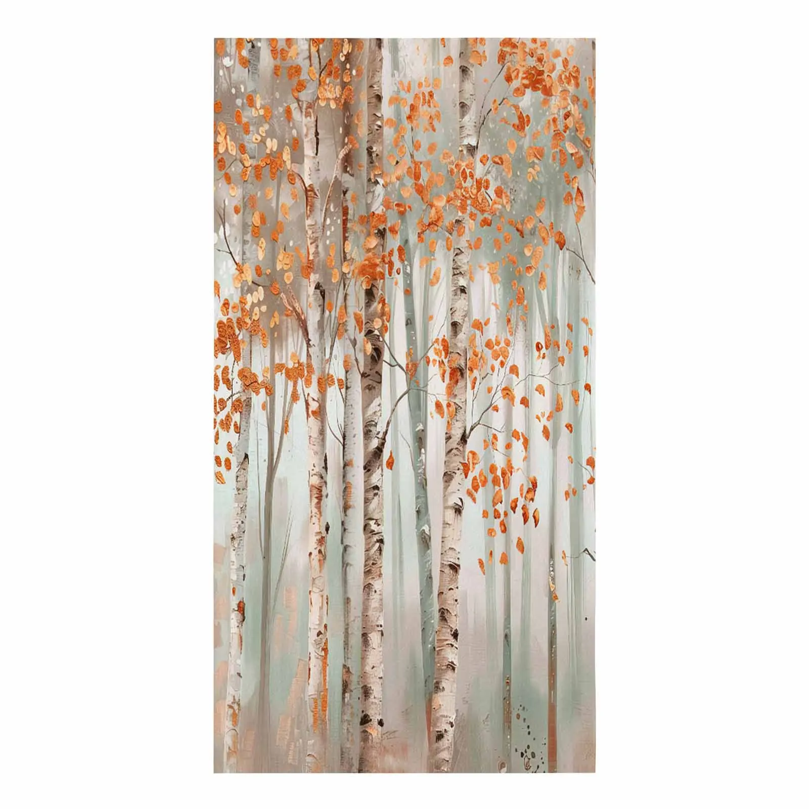 Oil Painting Woods Plants Kitchen Towel Absorbent Dish Cloth Tableware Towel for Kitchen Household Cleaning Tool