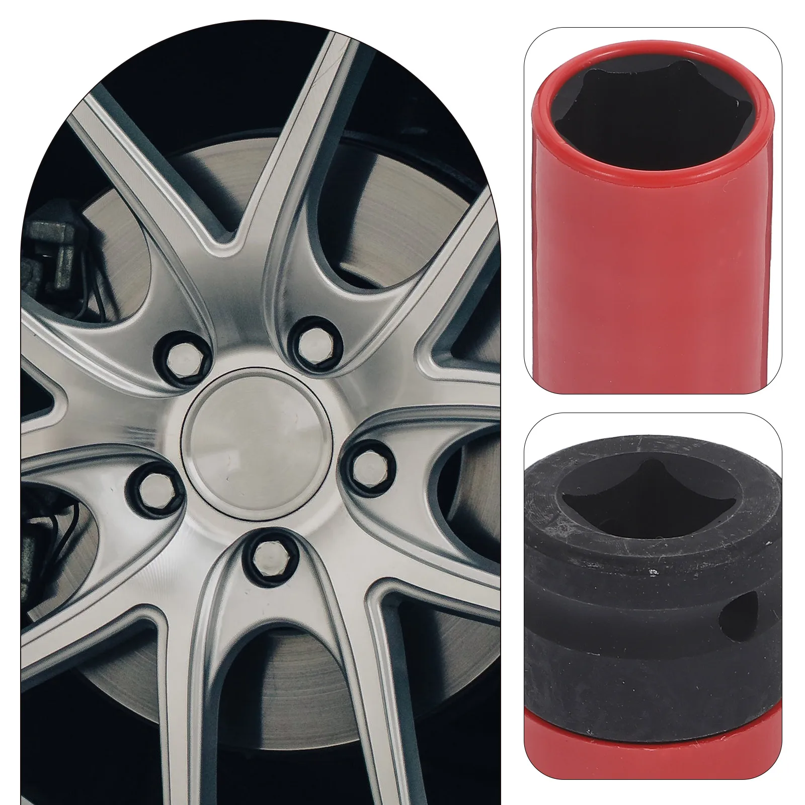 

21Mm 12 Drive Impact Lug Nut Socket High Strength Deep Design Wheel Socket Protective Sleeve Thin Impact Sockets 1/2 Drive