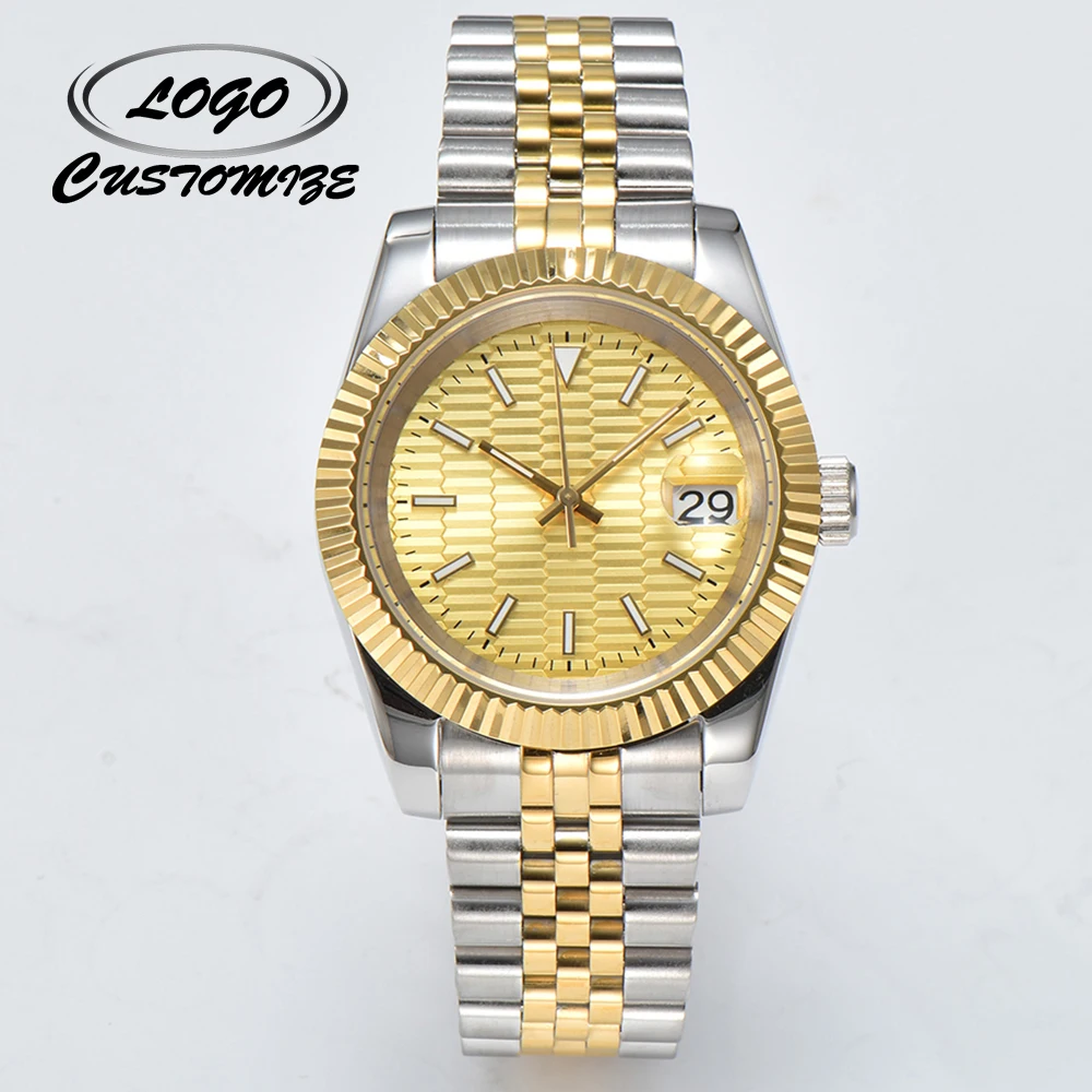 Customizable LOGO watch NH35 watch suitable for 39mm/36mm case NH35 movement automatic mechanical watch stainless steel strap