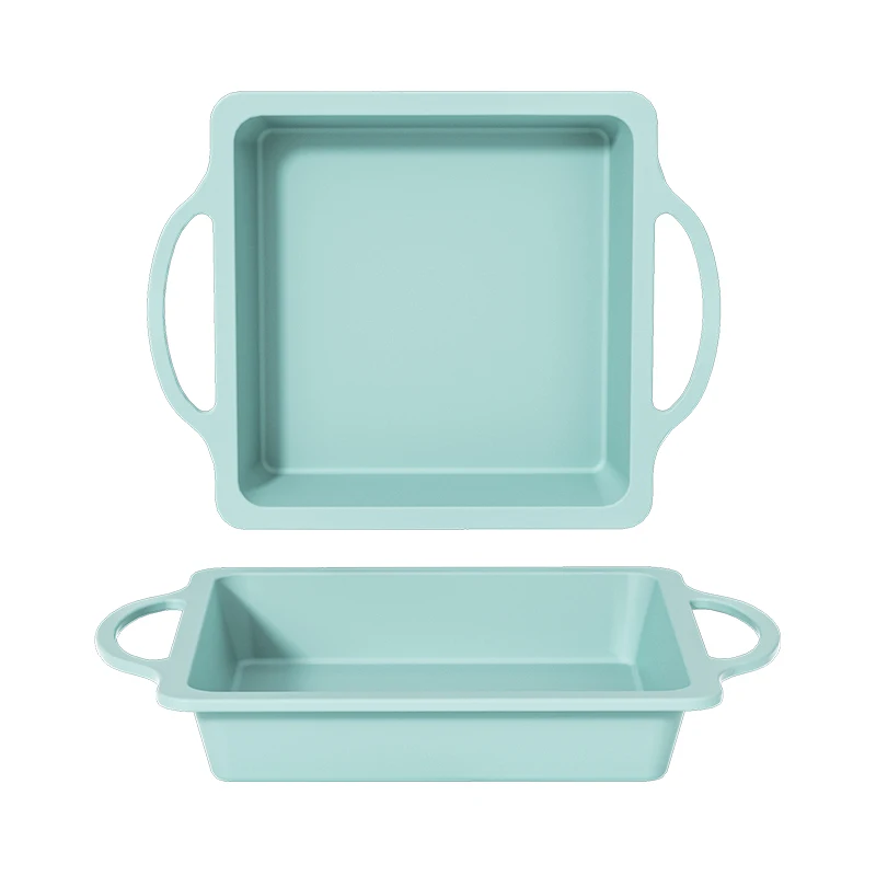 Silicone Pans for Baking Brownie Pan Silicone Baking Pan for Brownies Cakes and Lasagnas Coated Iron Bake Cake Mold