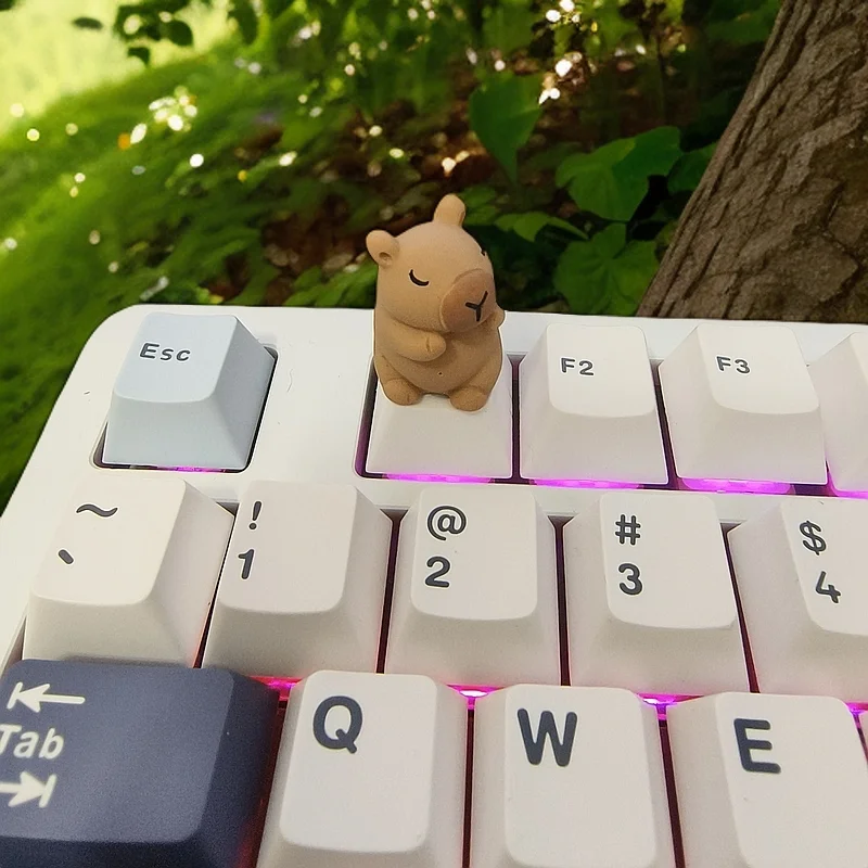 Attackfox personalizado capivara bonito keycap diy teclado decoração anime keycaps para teclado mecânico bonés pc gamer presentes do feriado