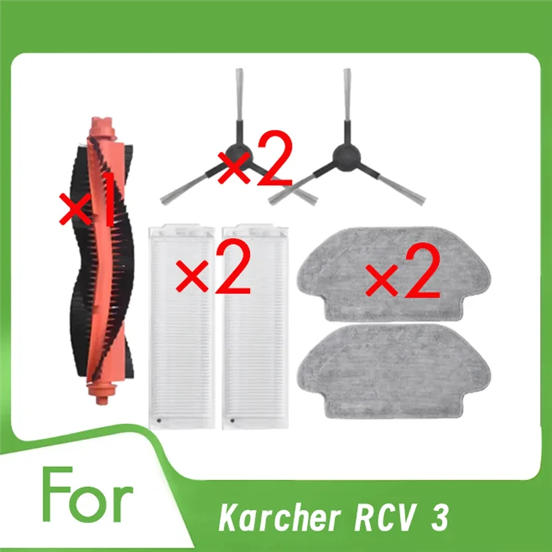 Accessoires pour aspirateur Karcher RCV 3, brosse latérale principale, filtre de vadrouille, accessoires Ultra durables CLIM