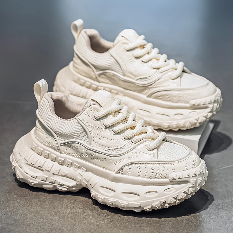 

Mesh Shoes Sports and Leisure Ventilate Men's Sneakers Platform Sports Shoes Wear-resistant Non-Slip Soft and Comfortable New