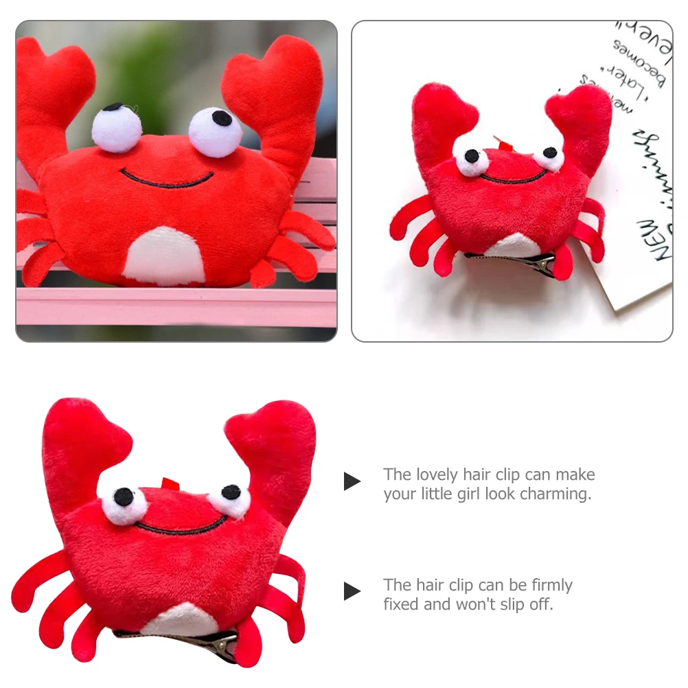 

Crab Hairpin Girl Women Accessories Party Cloth Clip Adorable Barrettes Lovely Hair Clips Reusable Durable Sweet Birthday