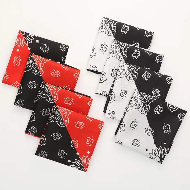 Paisley Square Bandanas Soft Breathable Fabric Unique Multicolor Print for Hiking Costume Party Daily Wear