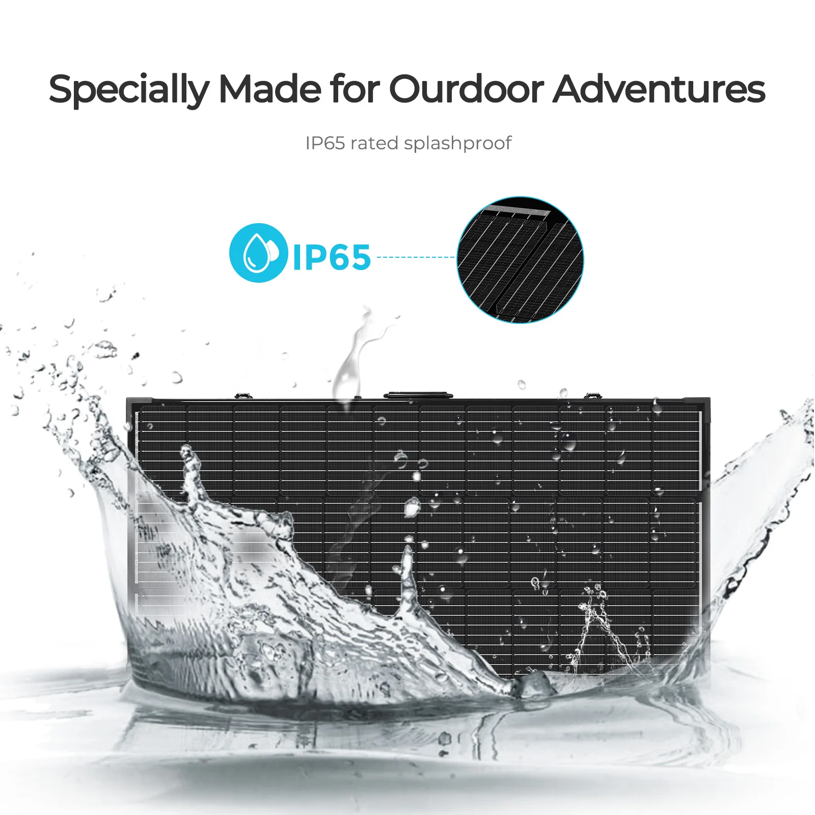 Renogy لوح شمسي محمول ، وحدة تحكم بالشاحن مقاوم للماء ، 20A ، W ، 12 V