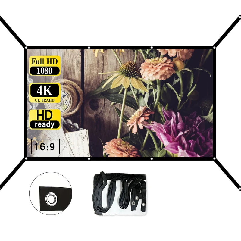 หน้าจอขยายแบบแขวนขนาด 84 นิ้ว รุ่นใหม่ ติดตั้งง่าย ไม่ต้องเจาะรู มีตะขอให้ใช้