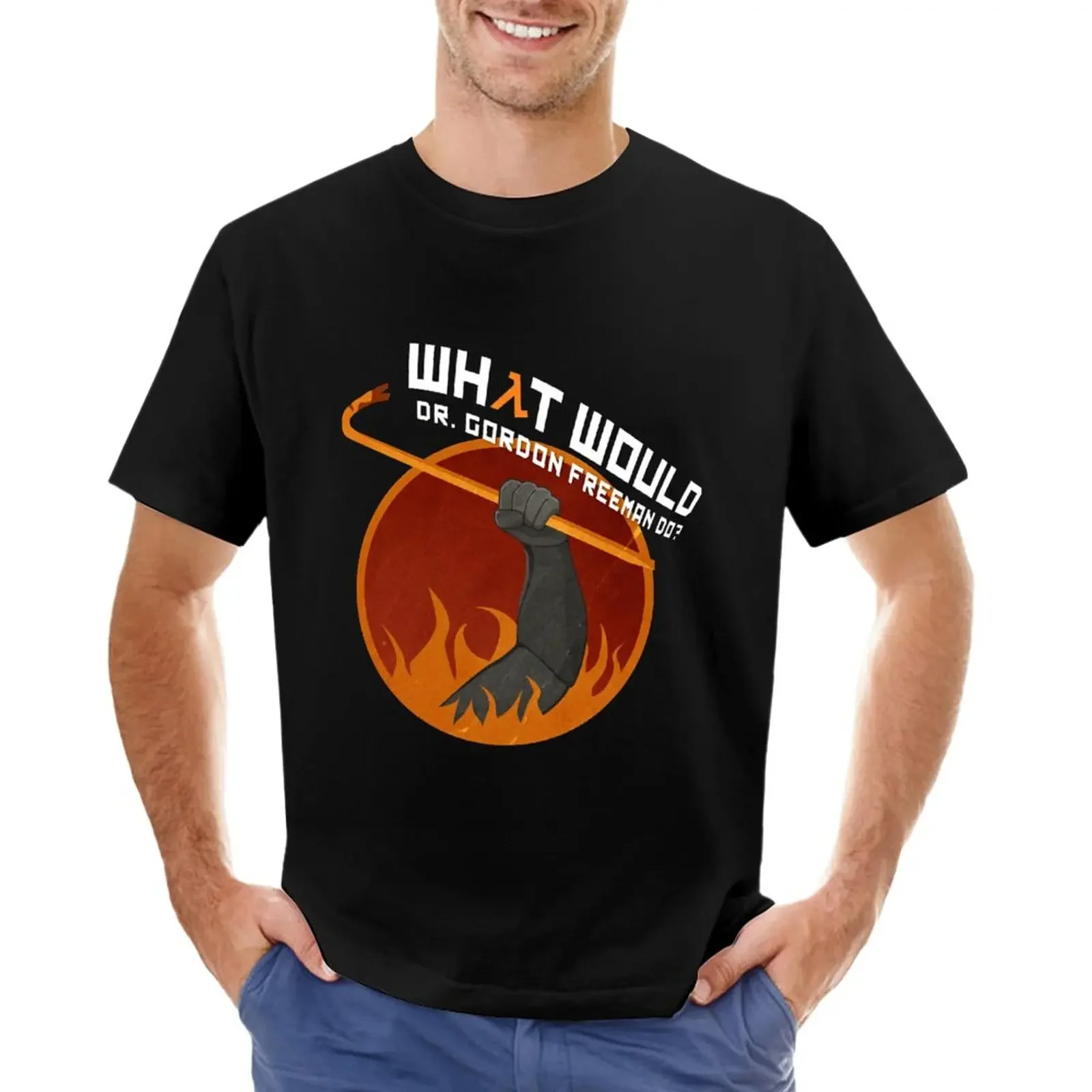 What would Dr. Gordon Freeman do? - man t shirt man mens tall t shirts  Half Life T-Shirt t-shirts  oversized t shirt