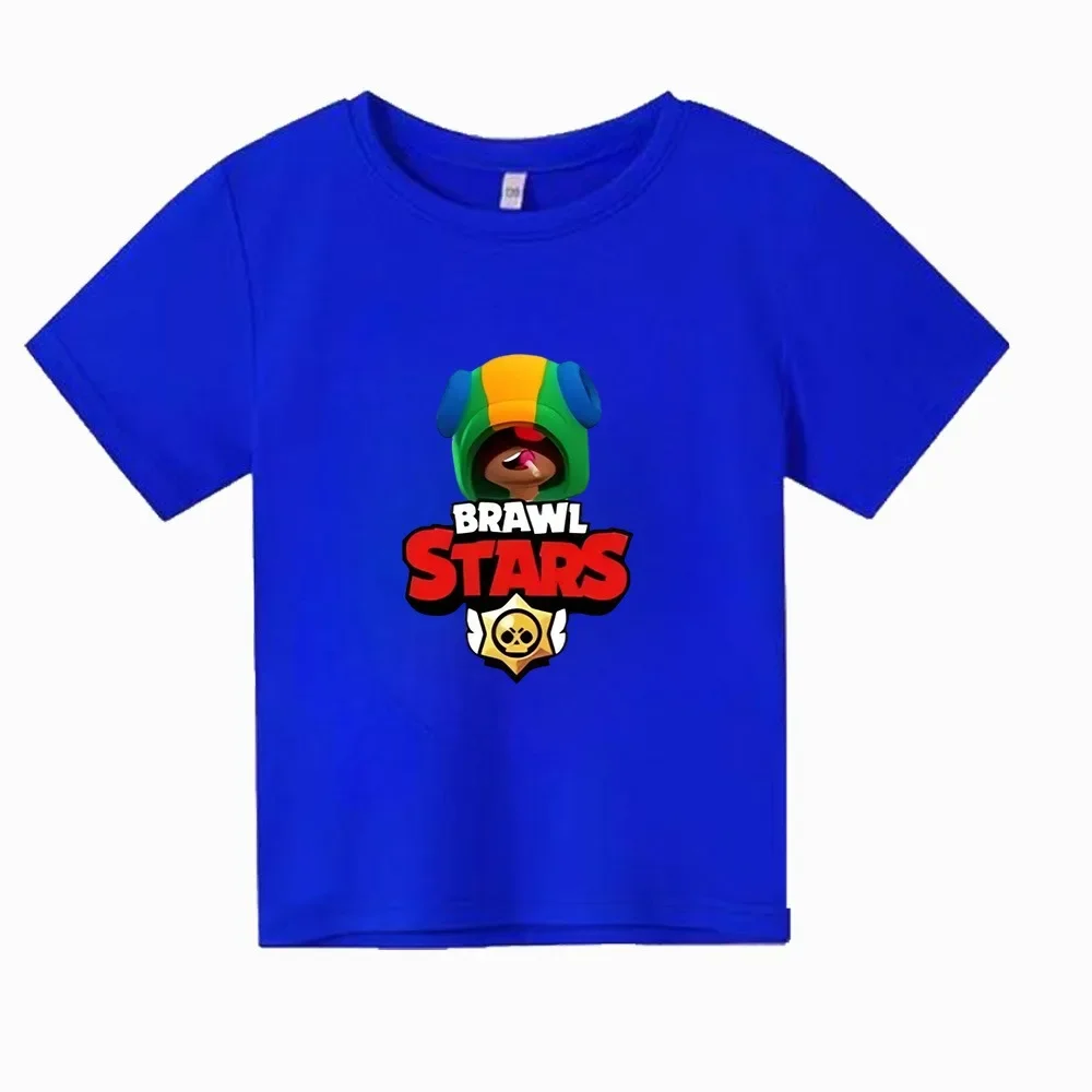 2024 Summer New Style Boys And Girls Short-Sleeved Tops Children's Cotton T-Shirts Little Characters 3d Printing Brand Clothing