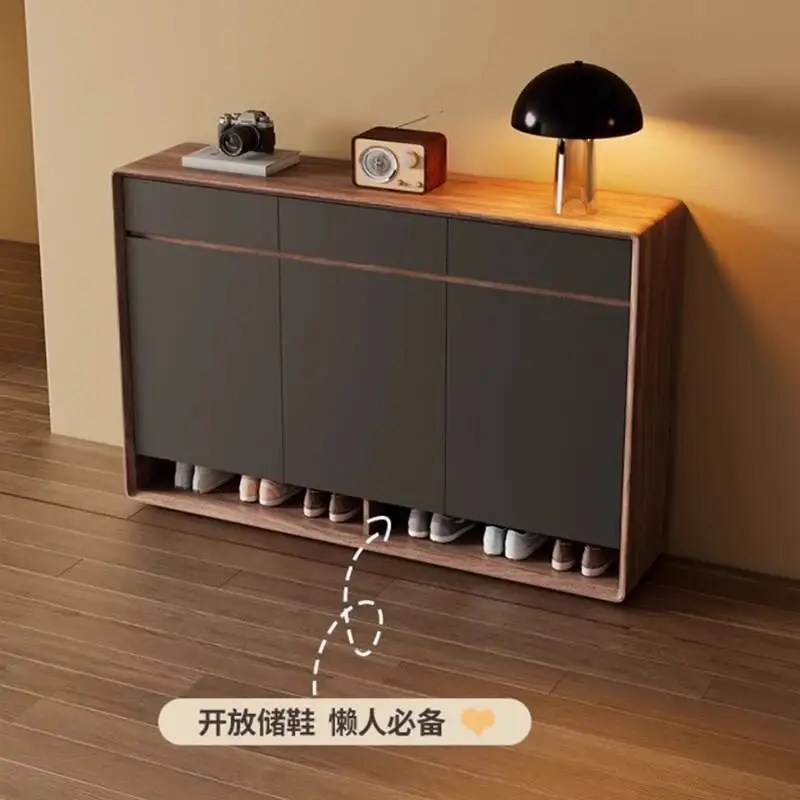 cabinet shoe space saving display cabinet entrance hall shoes stackable plastic rack chest furniture hallway wooden shoe rack