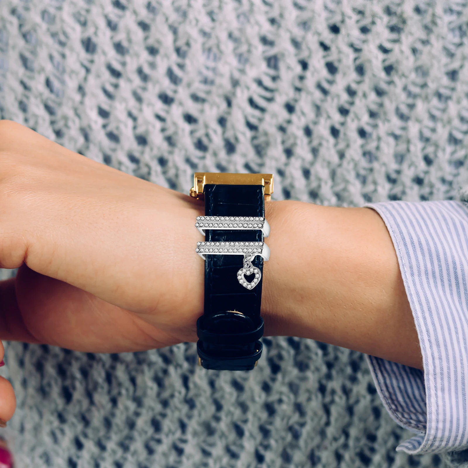 

3 pcs Watch Band Charms Strap Ring Pendant Accessories Alloy Material Long Lifespan Easy Installation Wide Application Smart