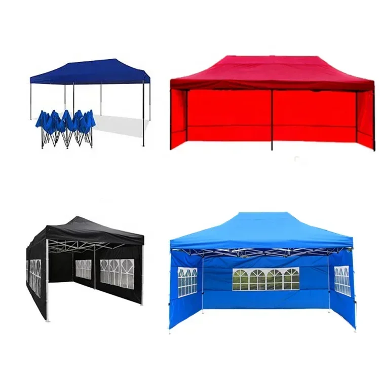 10x20 Large Waterproof Folding Outdoor Advertising BBQ Gazebo Pop Up Canopy With Walls And Windows